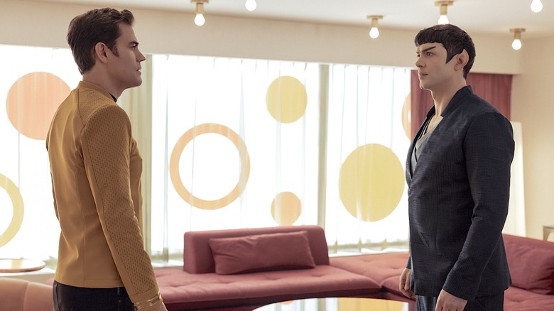Kirk and Spock on Star Trek: Strange New Worlds