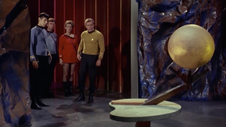 The Enterprise Crew encountering Sargon's orb