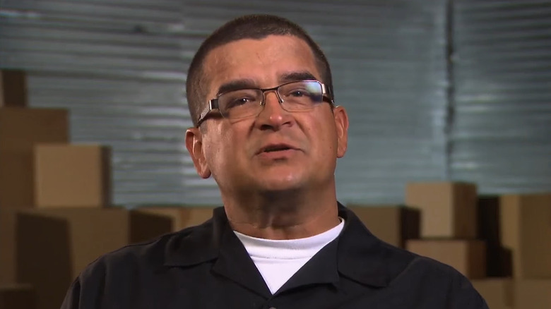 Dave Hester giving an interview on Storage Wars.