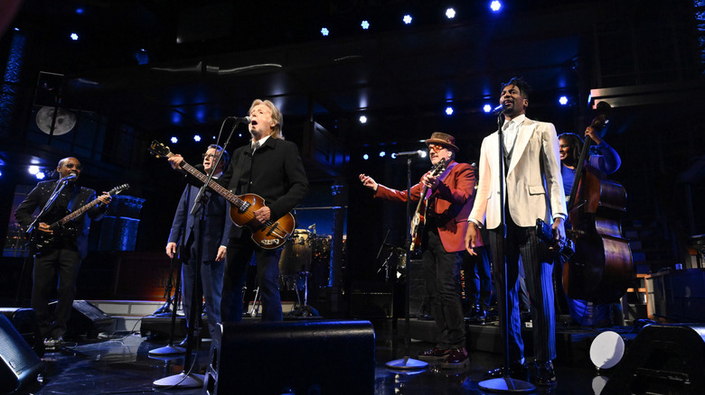 The Late Show with Stephen Colbert and Louis Cato and The Great Big Joy Machine with musical guests Paul McCartney, Elvis Costello, and Jon Batiste