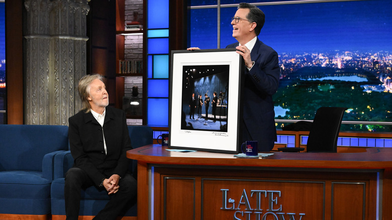 Paul McCartney and Stephen Colbert