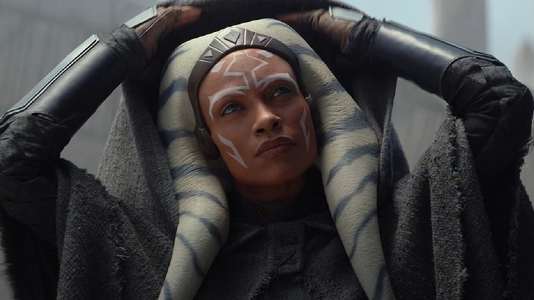Ahsoka removes her hood in "Star Wars: Ahsoka"