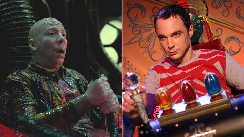 Stuart Bloom in Stuart Fails to Save the Universe and Sheldon Cooper in The Big Bang Theory