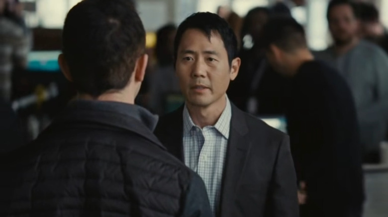 Rob Yang as Lawrence Yee, appearing distraught in front of Kendall on Succession