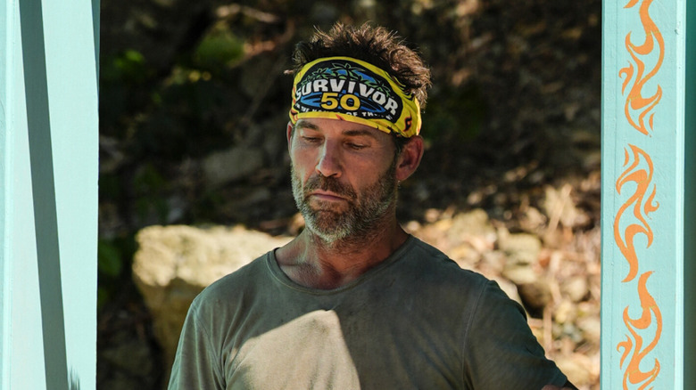 Colby Donaldson competes for immunity on Survivor 50