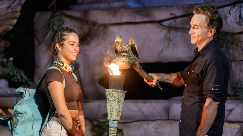 Survivor 50 Dee Valladares gets her torch snuffed by Jeff Probst
