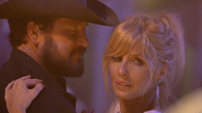 Rip Wheeler (Cole Hauser) and Beth Dutton (Kelly Reilly) dance together in Dutton Ranch