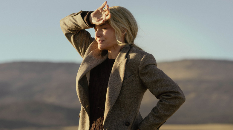Stacy Clyburn (Michelle Pfeiffer) closes her eyes while standing in the sun in The Madison