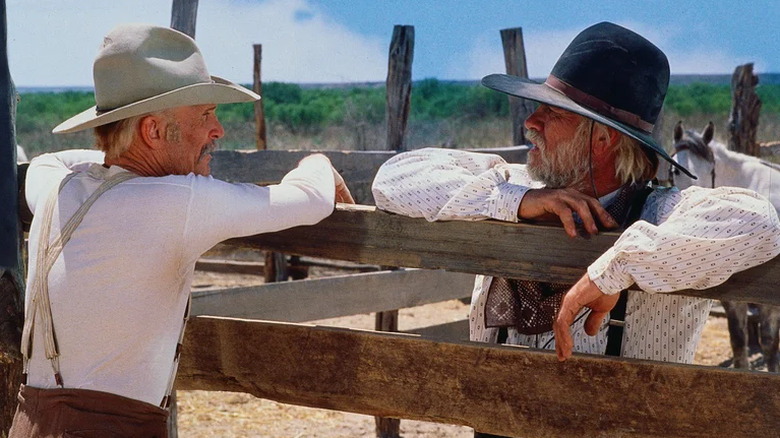 Gus McCrae speaks with Woodrow F. Call in Lonesome Dove