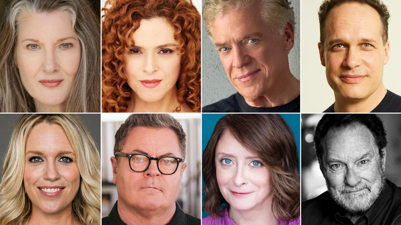 Annette O'Toole, Bernadette Peters, Christopher McDonald, Diedrich Bader, Jessica St. Clair, Nick Offerman, Rachel Dratch & Stephen Root