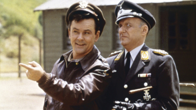 Bob Crane as Hogan and Werner Klemperer as Colonel Klink in Hogan's Heroes