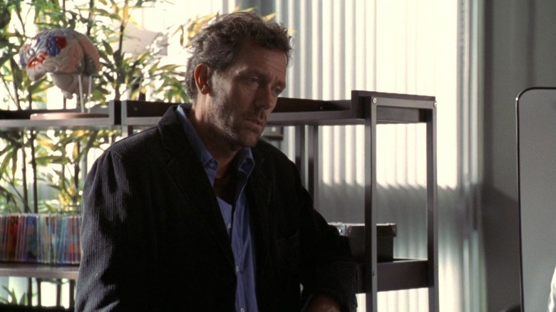 Hugh Laurie as House, in a typically dour moment.
