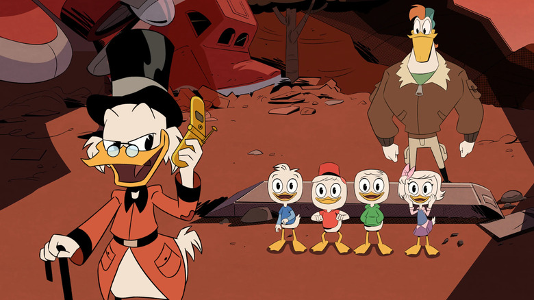 Scrooge McDuck on the phone on DuckTales