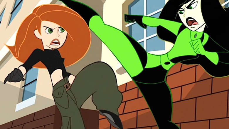 Kim Possible fighting Shego on Kim Possible