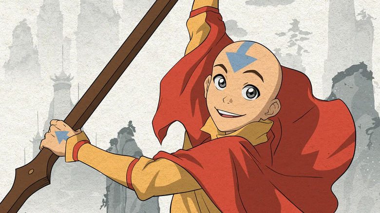 Aang gets ready for action on Avatar: The Last Airbender
