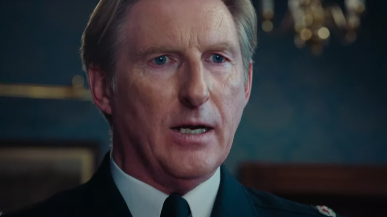 Adrian Dunbar's Ted Hastings wearing a police uniform on Line of Duty