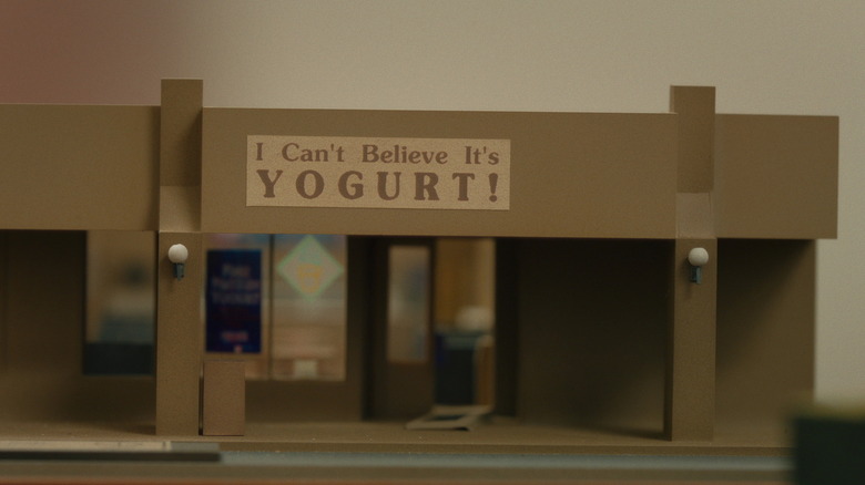 A miniature of the I Can't Believe It's Yogurt! storefront in The Yogurt Shop Murders