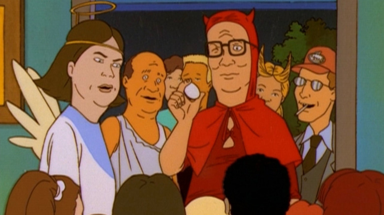 Hank dressed as the devil on King of the Hill