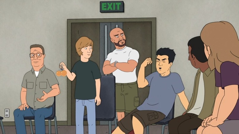 Hank with G.H. at a men's seminar on King of the Hill