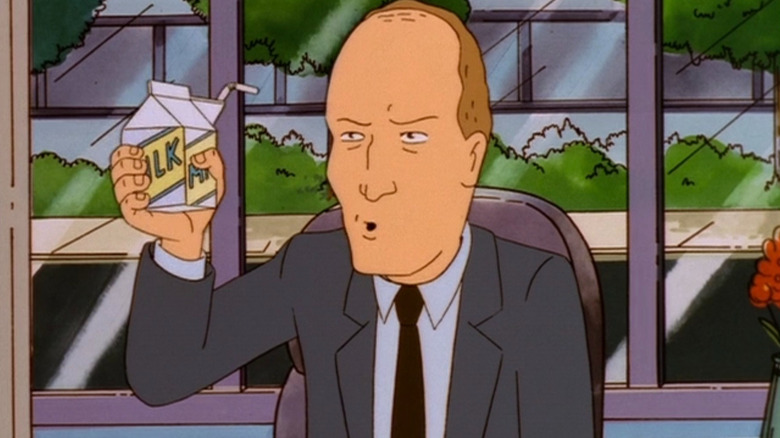 Dale with milk carton on King of the Hill