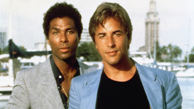 Tubbs and Crockett looking at the camera