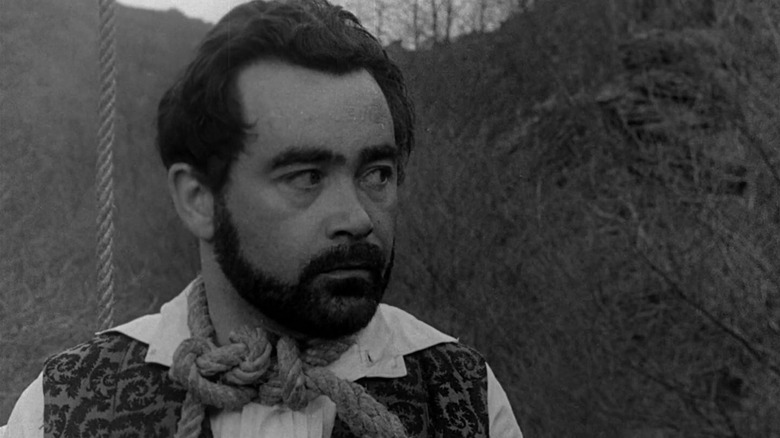 Peyton Farquhar, played by Roger Jacquet, prepares to hang in An Occurrence at Owl Creek Bridge