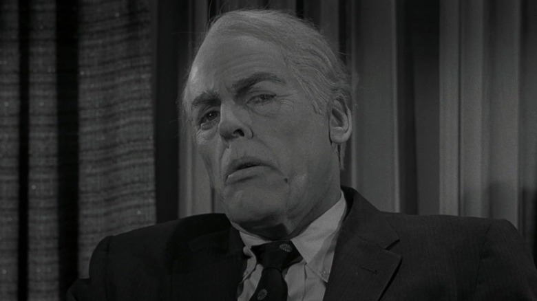 Kevin McCarthy as Walter Jameson, aging thousands of years at once in The Twilight Zone episode Long Live Walter Jameson