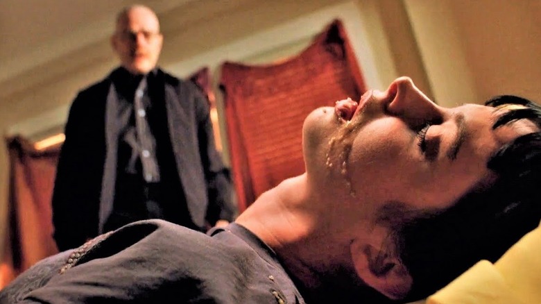 Krysten Ritter as Jane chokes to death while Bryan Cranston as Walter White watches on Breaking Bad