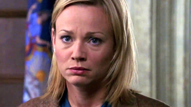 Hilary (Samantha Mathis) looking angry on Law & Order: Special Victims Unit