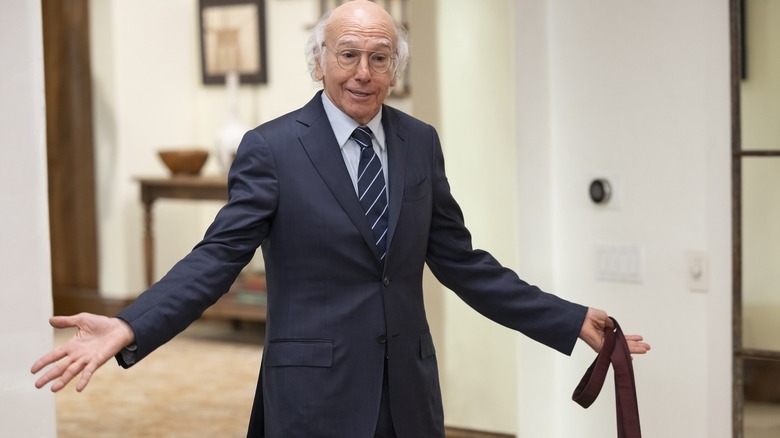 Larry David shrugging on Curb Your Enthusiasm