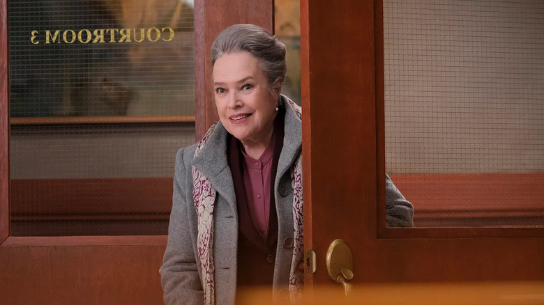 Kathy Bates as Madeline Matlock, walking through courtroom doors on Matlock