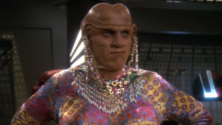 Armin Shimerman as Quark in drag on Star Trek: Deep Space Nine