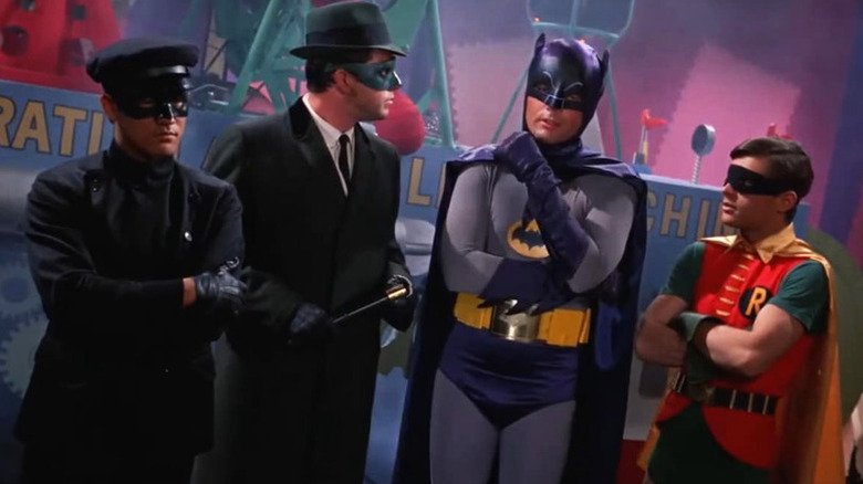 Batman and Robin meet the Green Hornet and Kato in ABC's Batman (1966)