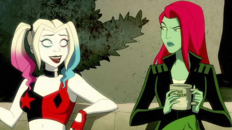 Harley Quinn talking to Poison Ivy in Harley Quinn