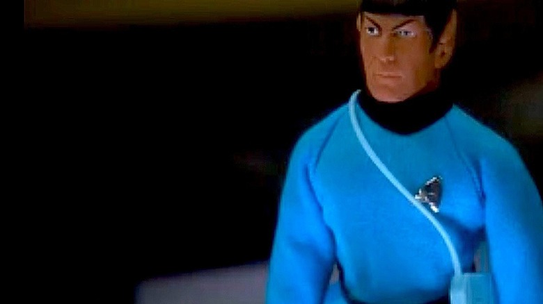 Leonard Nimoy provides the voice of Sheldon's Dr. Spock action figure when it visits Sheldon in a dream