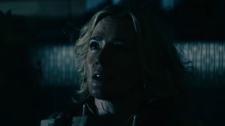 Madleyn Stillwell looking up at Homelander (not shown) in fear