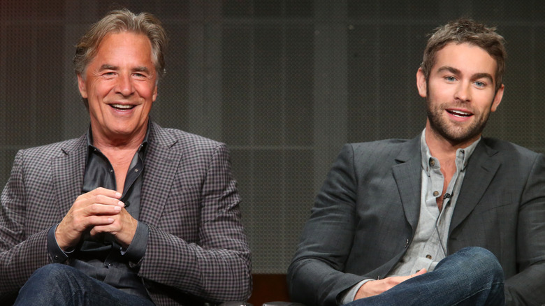 Don Johnson and Chace Crawford attend a 'Blood & Oil' panel in 2015