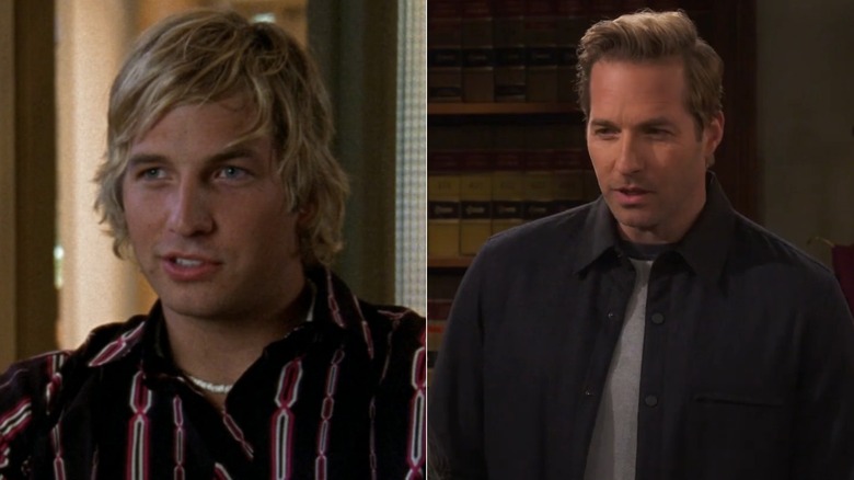 Split image of Ryan Hansen as Dick Casablancas in Veronica Mars and Jake in Night Court
