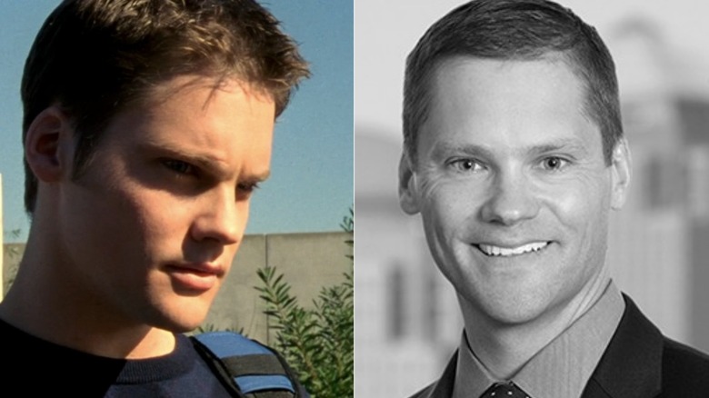 Split image of Teddy Dunn as Duncan Kane in Veronica Mars and professional headshot