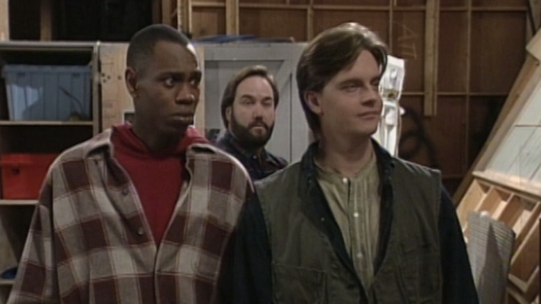 Dave and Jim standing side by side on Tool Time in Home Improvement