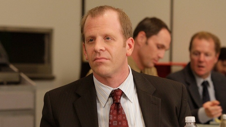 Paul Lieberstein as Toby Flenderson, frowning on The Office.
