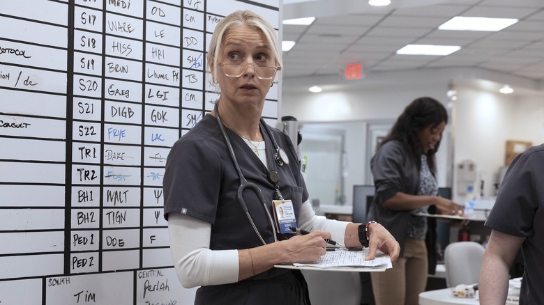 Charge nurse Dana Evans in The Pitt Season 2