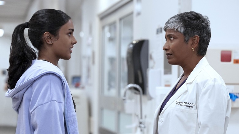 Victoria Javadi and Dr. Shamsi in The Pitt Season 2