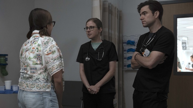 Becca, Mel and Langdon in The Pitt Season 2