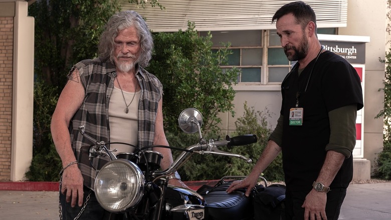 Duke Ekins and Dr. Robby in The Pitt Season 2, Episode 14