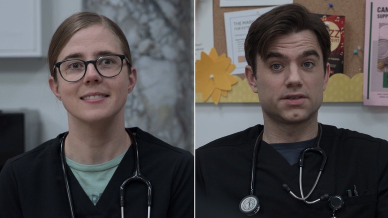 Mel and Langdon in The Pitt