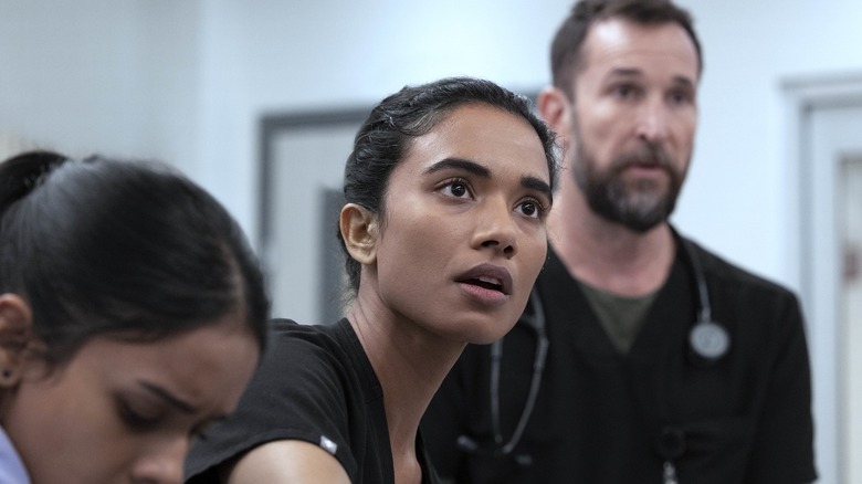 Samira and Robby in The Pitt Season 2, Episode 11