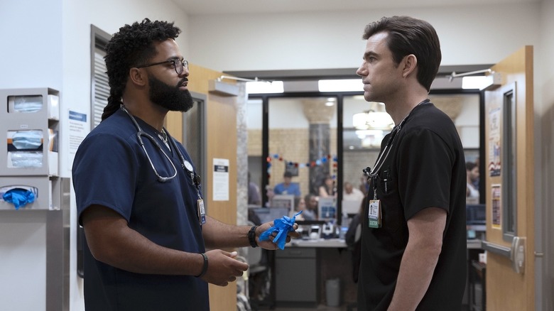 Donnie and Langdon on The Pitt