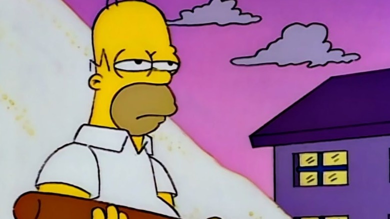 Homer Simpson guards his sugar on The Simpsons