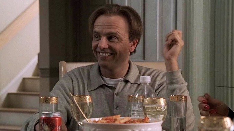 Joe Pantoliano as Ralph Cifaretto, eating dinner in The Sopranos.